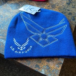 USAF Air Force blue beanie.  New with tag